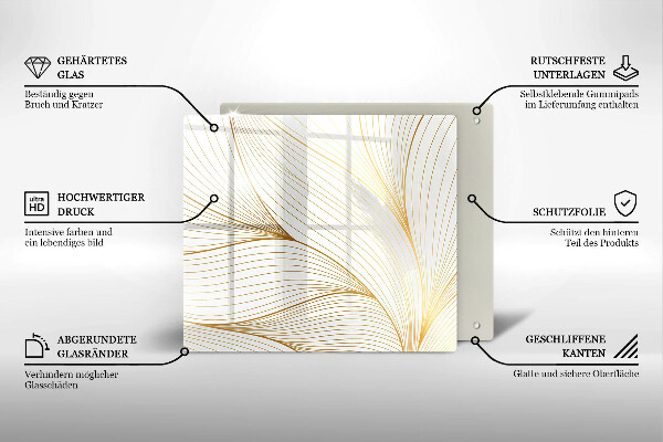 Placă protecție plita Model de linii moderne