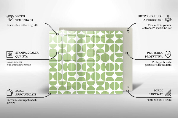 Placă protecție plita Model de forme boho