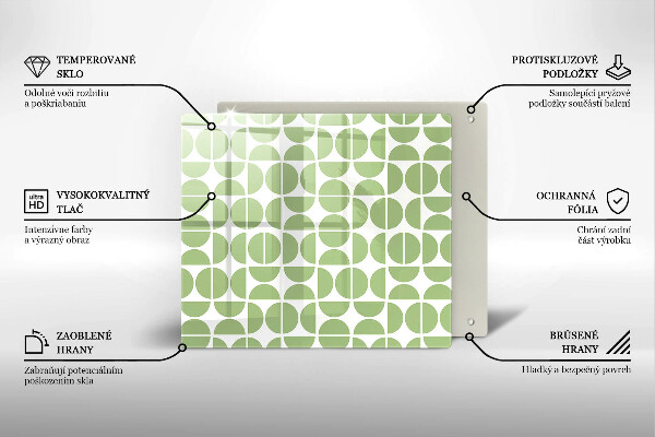 Placă protecție plita Model de forme boho