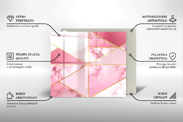 Placă protecție plita Marmură geometrică