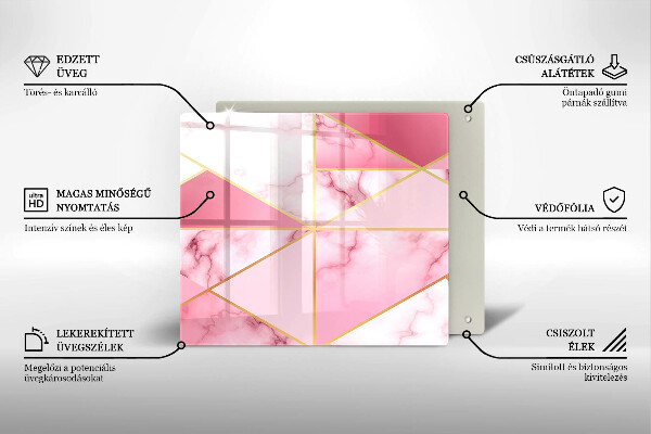Placă protecție plita Marmură geometrică