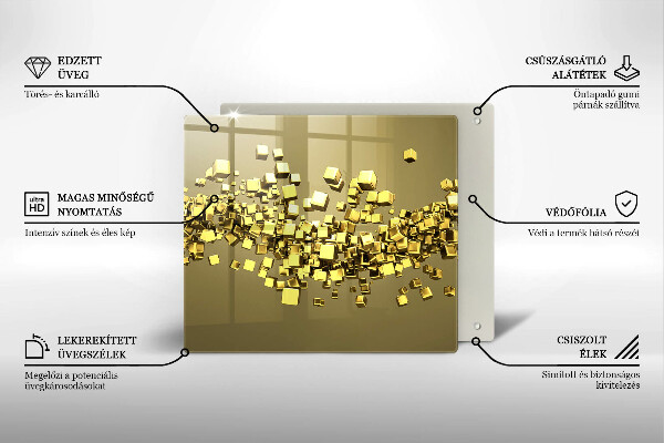 Placă protecție plita Geometrie abstractă 3d