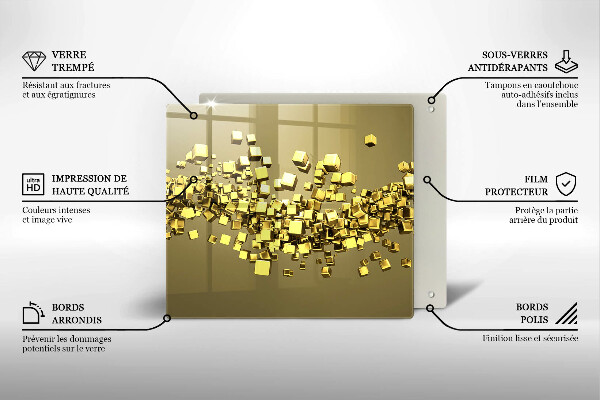 Placă protecție plita Geometrie abstractă 3d