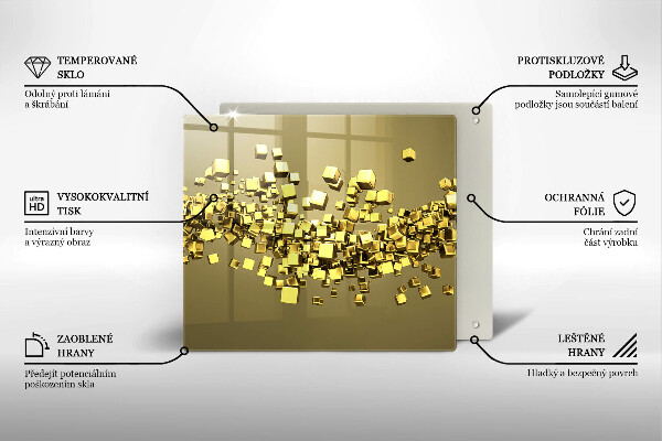 Placă protecție plita Geometrie abstractă 3d