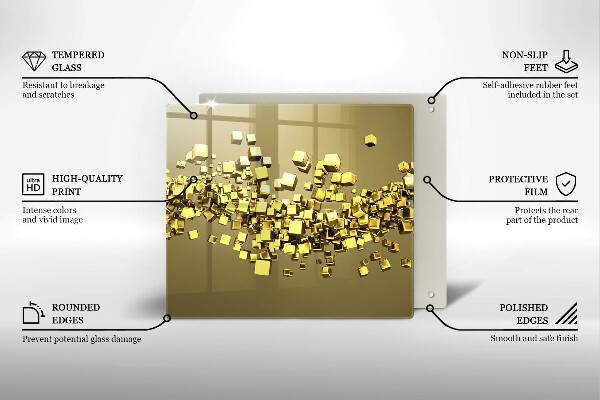 Placă protecție plita Geometrie abstractă 3d