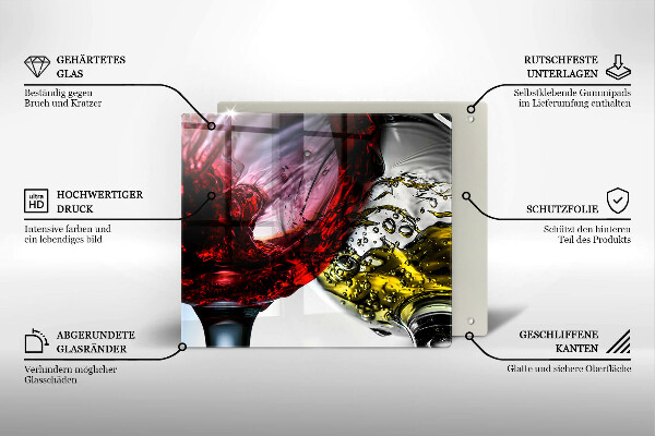 Placă protecție plita Pahare de vin