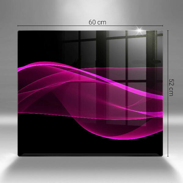 Placă sticla protectie aragaz Abstracție roz