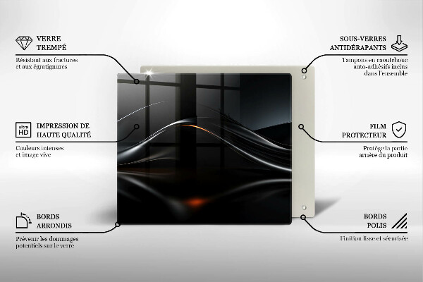 Placă sticla protectie aragaz Design 3d abstract