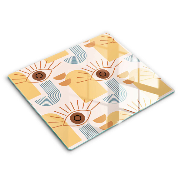 Placă protecție plita Model de ochi boho