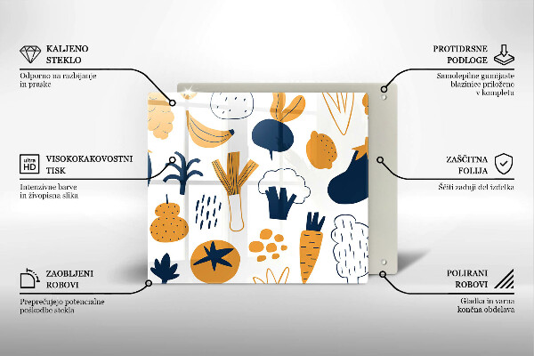 Placă protecție plita Ilustrație alimentară