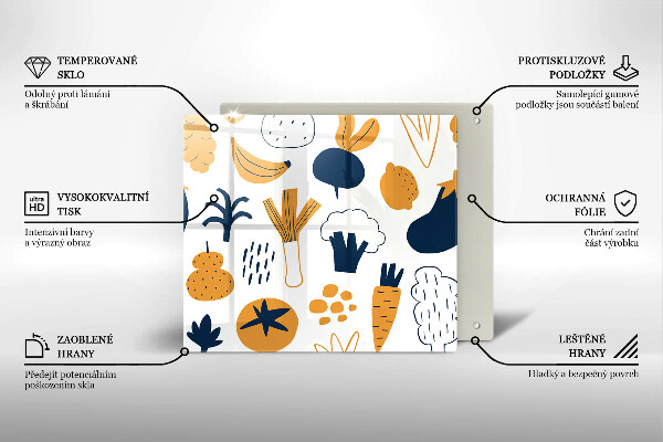 Placă protecție plita Ilustrație alimentară