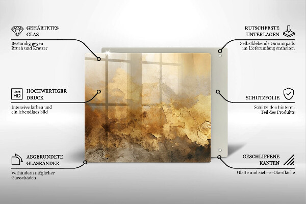 Placă sticla protectie aragaz Textura bogata