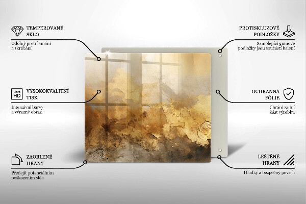 Placă sticla protectie aragaz Textura bogata