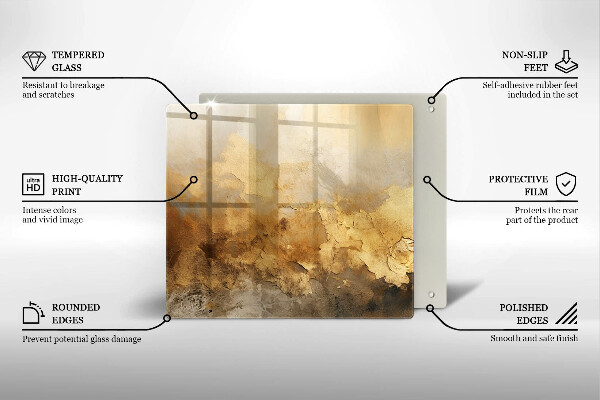 Placă sticla protectie aragaz Textura bogata