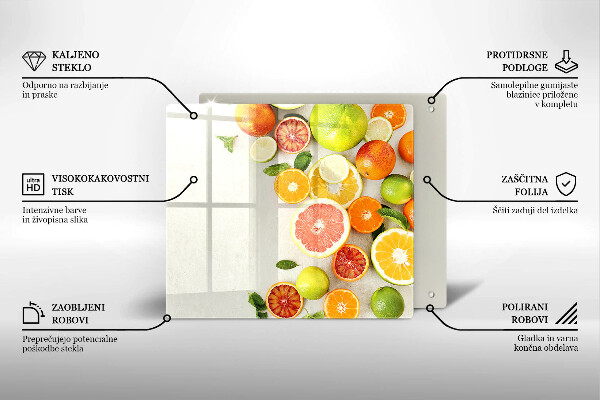 Placă sticla protectie aragaz Citrice