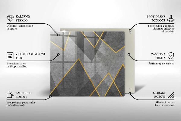 Placă sticla protectie aragaz Forme ascuțite
