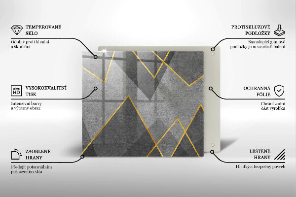Placă sticla protectie aragaz Forme ascuțite