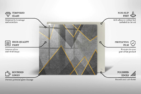 Placă sticla protectie aragaz Forme ascuțite