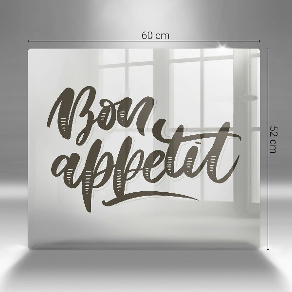 Placă protecție plita Nápis bon appetit