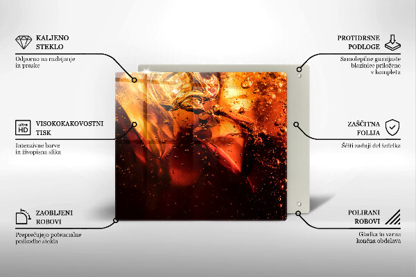 Placă protecție plita Băutură de cola cu gheață