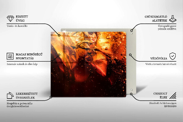 Placă protecție plita Băutură de cola cu gheață