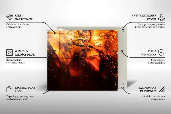 Placă protecție plita Băutură de cola cu gheață