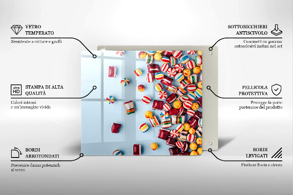 Placă protecție plita Bomboane colorate