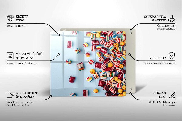Placă protecție plita Bomboane colorate