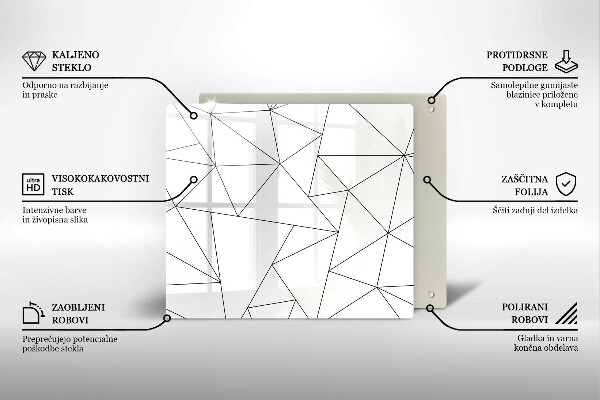 Placă protecție plita Triunghiuri albe