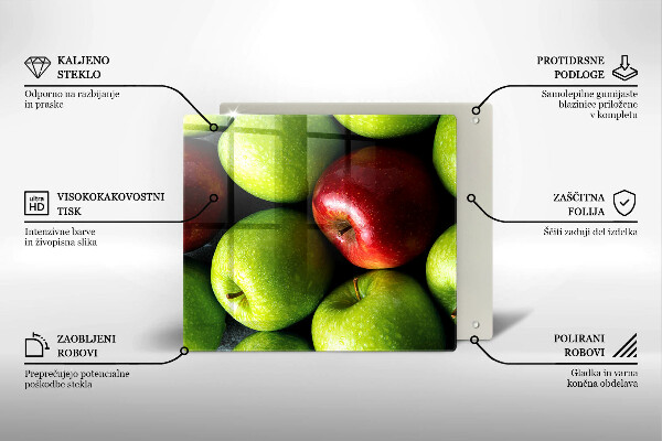 Placă de protecție pentru aragaz Mere suculente