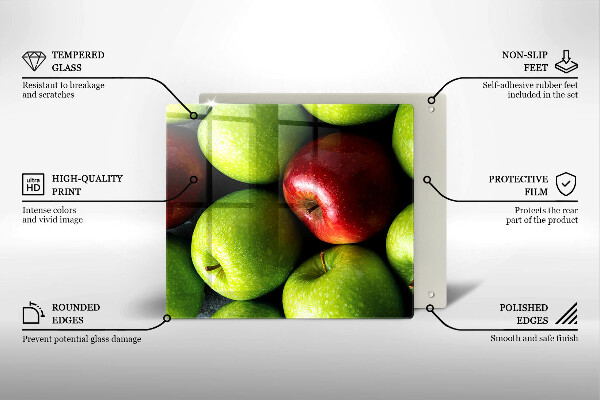 Placă de protecție pentru aragaz Mere suculente