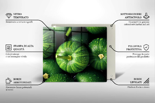 Placă de protecție pentru aragaz Dovleci verzi