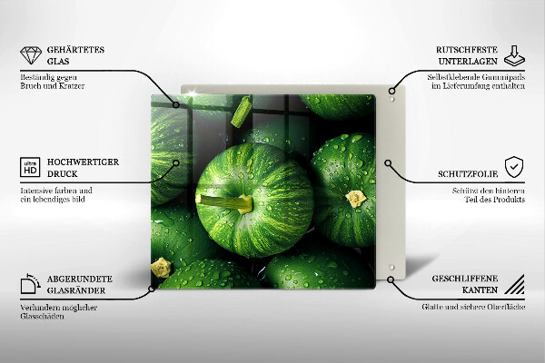 Placă de protecție pentru aragaz Dovleci verzi