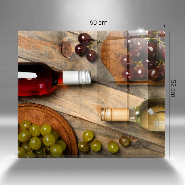 Placă de protecție pentru aragaz Sticle de vin și struguri