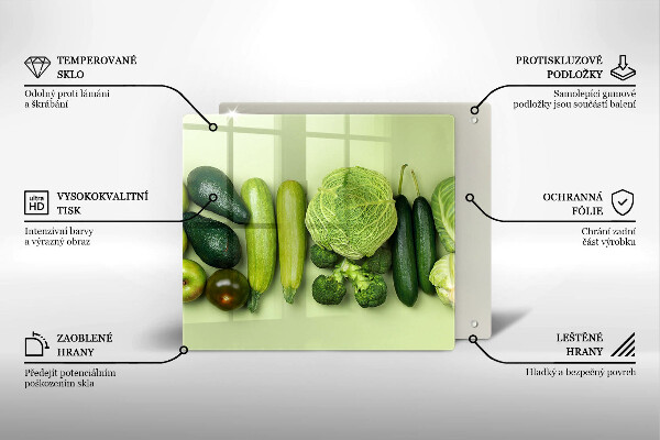 Placă protecție plita Fructe și legume verzi