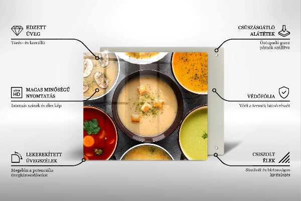 Placă protecție plita Supe colorate