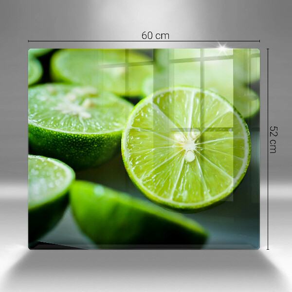 Placă sticla protectie aragaz Lime citrice