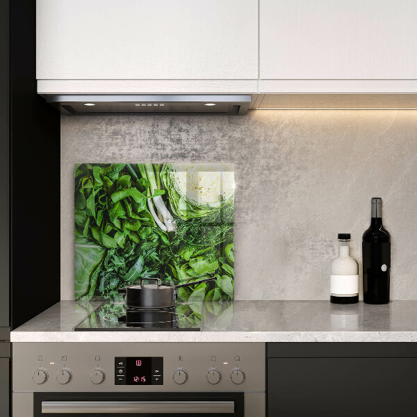 Placă sticla protectie aragaz Legume verzi