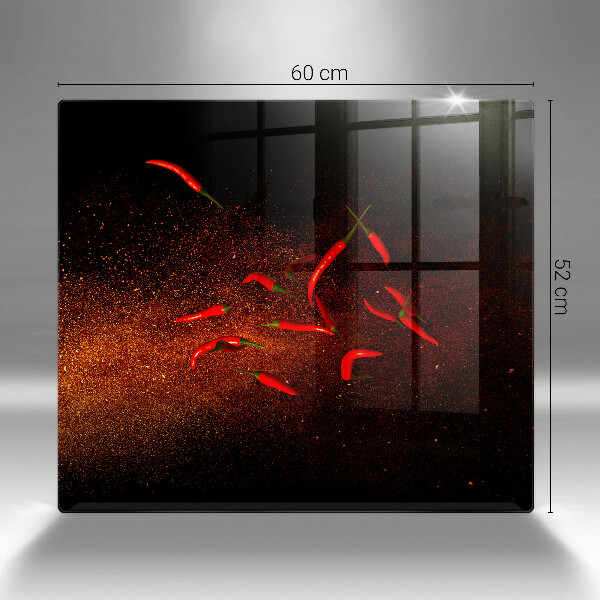 Placă sticla protectie aragaz Ardei iute