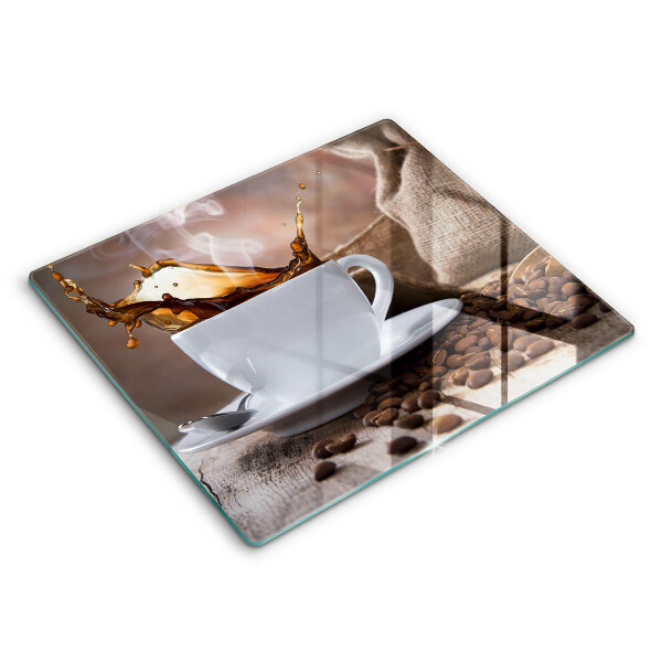 Placă protecție plita Ceașcă și boabe de cafea