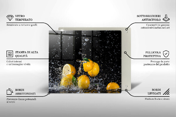 Placă protecție plita Fructe suculente de lamaie
