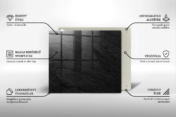 Placă sticla protectie aragaz Textura de piatră