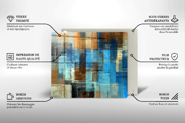 Placă protecție plita Fundal pictat