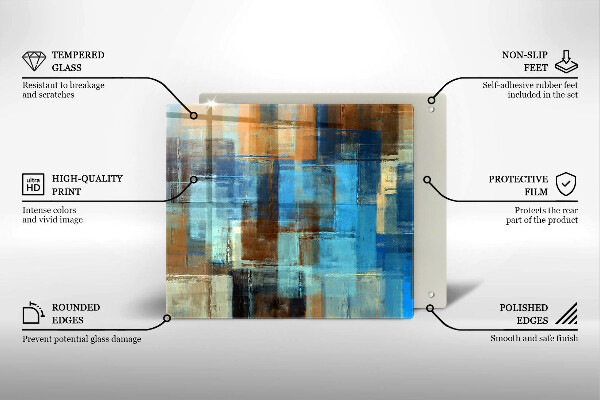 Placă protecție plita Fundal pictat