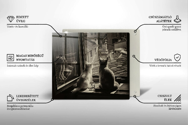 Placă protecție plita Orașul pisicilor și fereastra