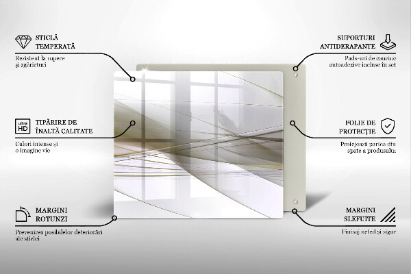 Placă protecție plita Design cu linii abstracte