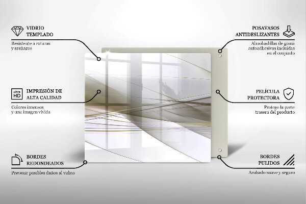 Placă protecție plita Design cu linii abstracte