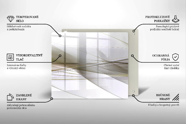 Placă protecție plita Design cu linii abstracte