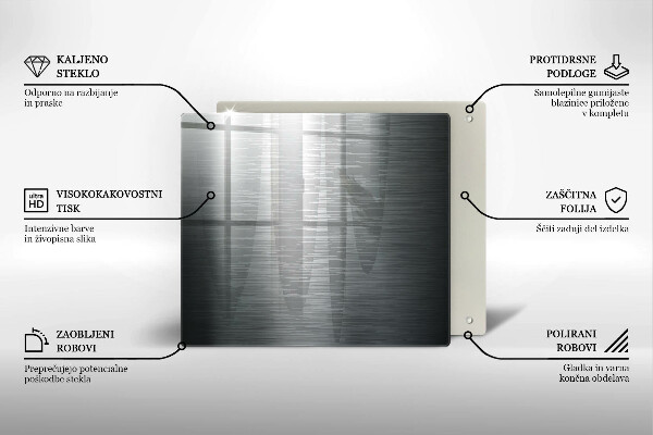 Placă protecție plita Textura metalică