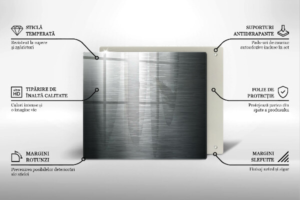 Placă protecție plita Textura metalică